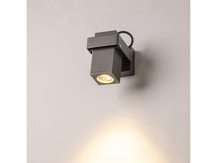 SLV Außenwandleuchte Theo Bracket, dimmbar, schwarz, Aluminium, Modern, Wandlampe