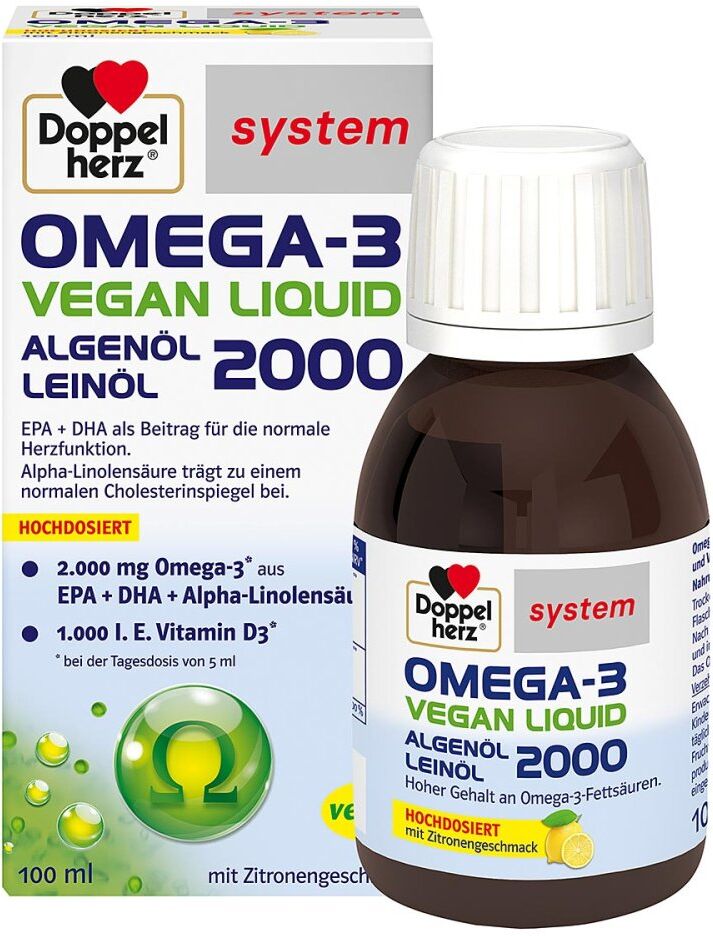 Doppelherz Omega-3 Vegan Liquid 2000 System