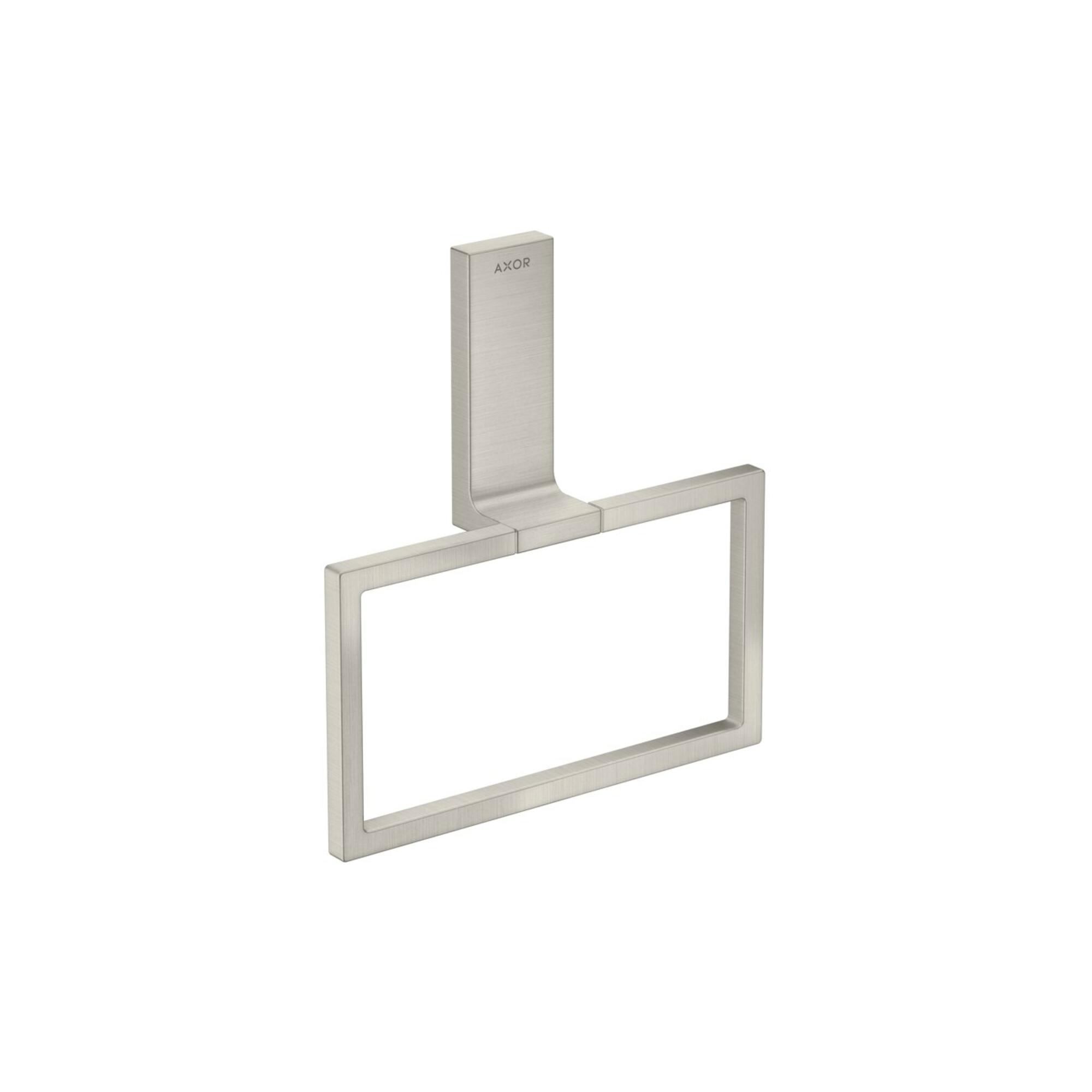 hansgrohe Handtuchring Axor Uni Rectangular eckig, schwenkbar, Edelstahl-Optik (42623800)