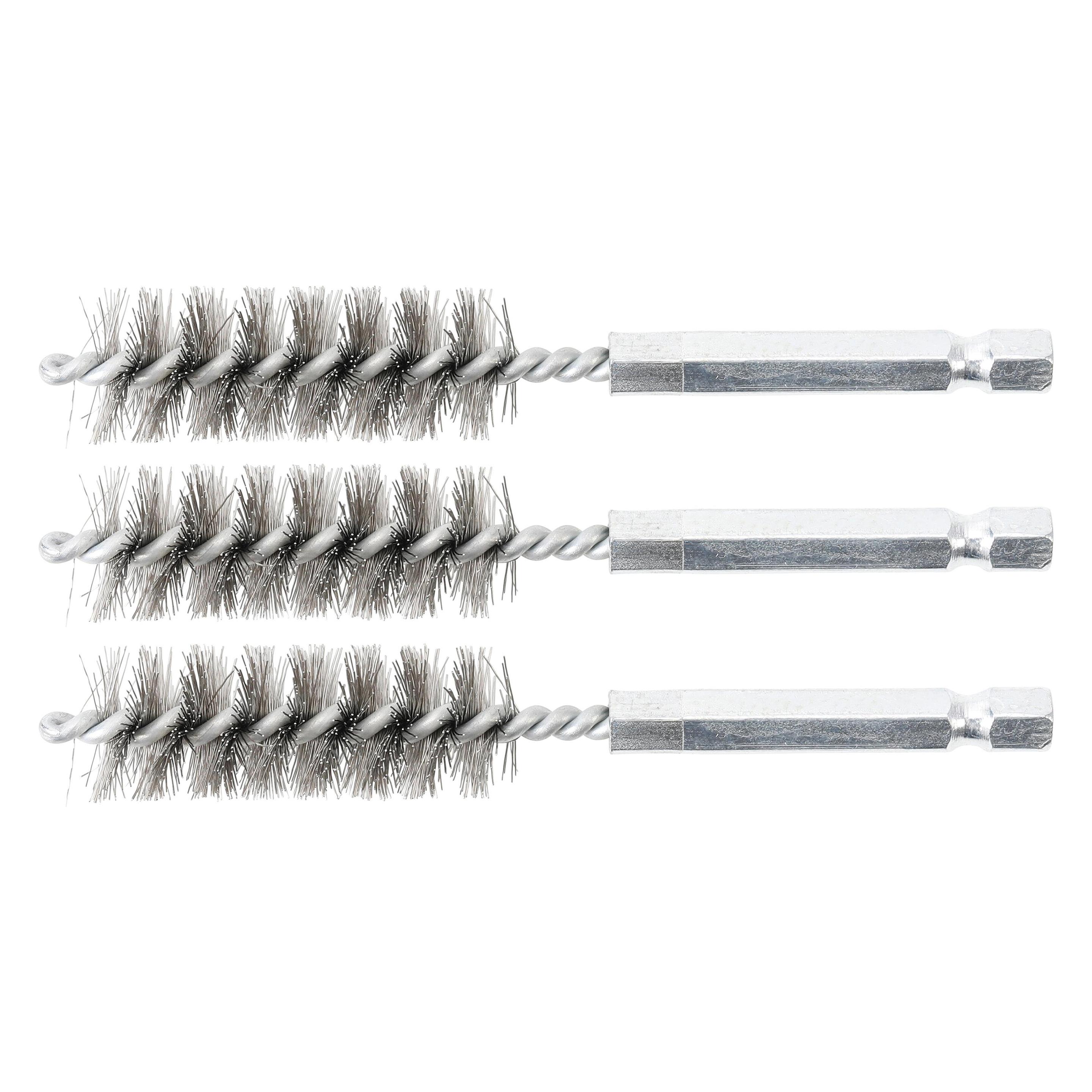 BGS Stahlbürste 15 mm Antrieb Aussensechskant 6,3 mm (1/4") 3-tlg. (3078-15-S)