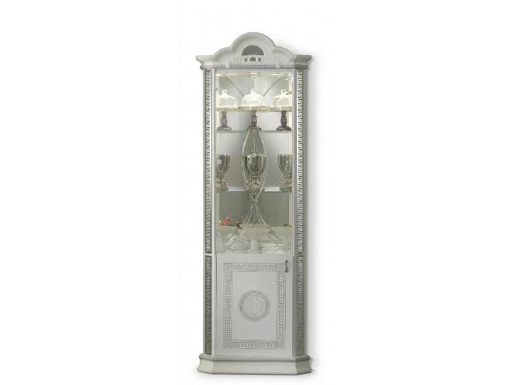 Xlmoebel Vitrine Eckschrank Luxus Holz im italienischen Stil für stilvolle Räume (1-St., Eckvitrine) Made in Europa