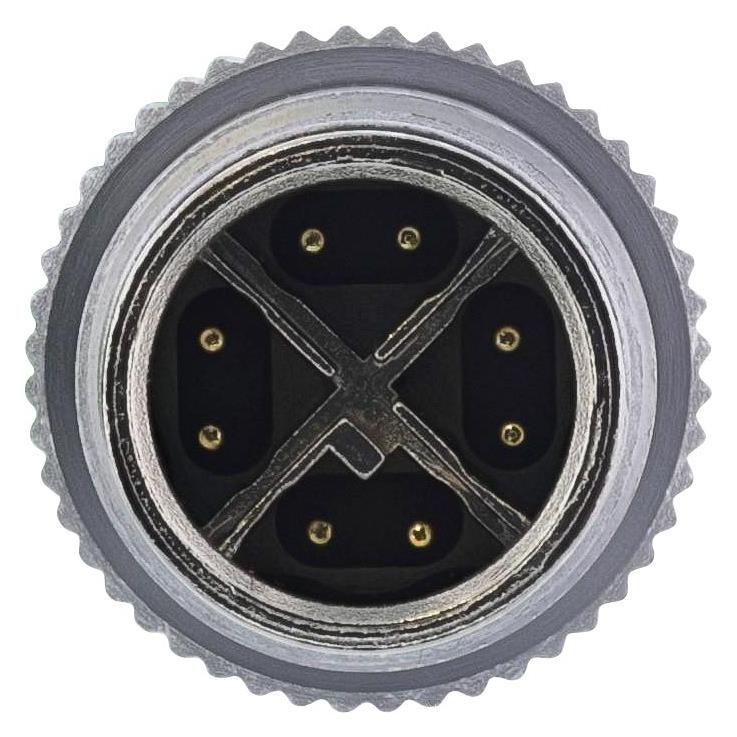 InLine Industrie Netzwerkkabel, M12 8-pin X-kodiert Stecker/Stecker, Cat.6A PUR, 1m (S/FTP, CAT6a, 1 m) (40501)