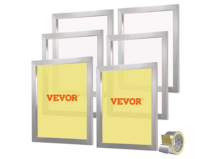 VEVOR Kit de sérigraphie (6 Cadres 20 * 24 avec Maille 305)
