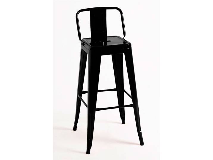 4er Set Torix Hocker mit Rückenlehne 100 cm - Schwarz