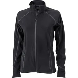 James & Nicholson Damen Struktur Fleece Jacke Fleece-Jacke JN596 black/carbon XL