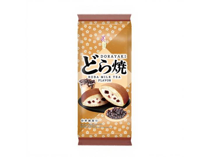 Love &amp; Love Gâteau dorayaki fourré saveur thé au lait Boba 12 x 165 g (3 pièces)