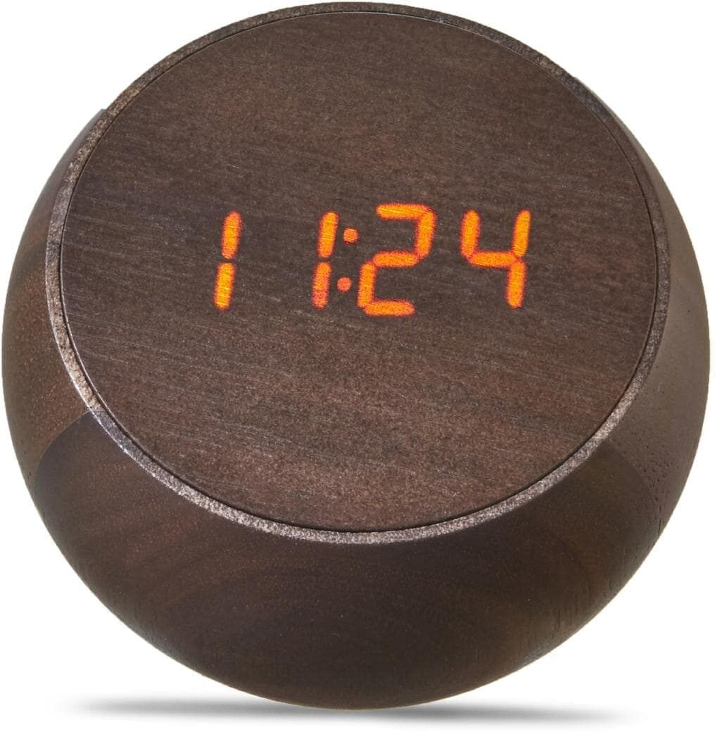 Wecker "Gingko Tumbler Click Clock", braun, Wecker, Wecker braun Einheitsgröße