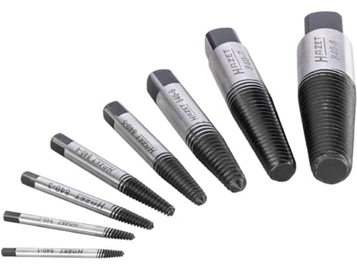 HAZET Jeu de tournevis 840/8 I Jeu de 8 pièces I Entraînement carré femelle 12\,5 mm (1/2 pouce) I En acier inoxydable '.