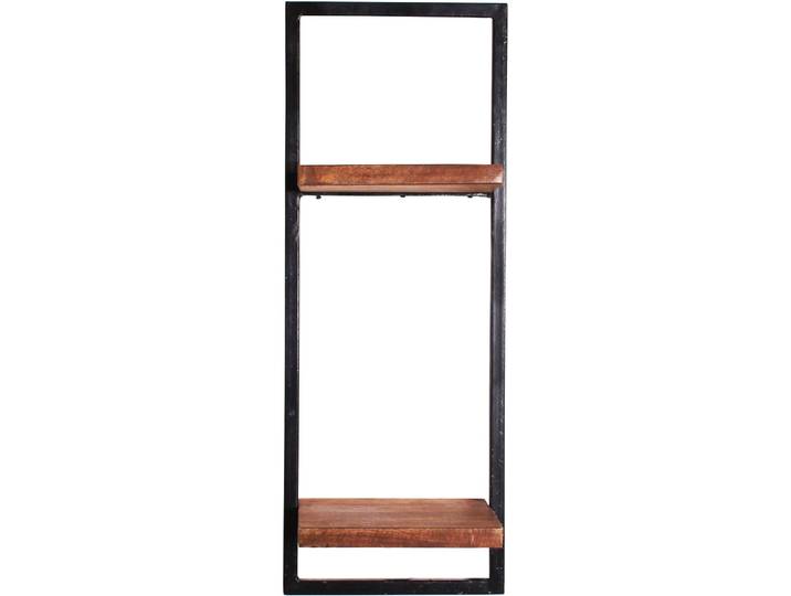 Wandregal Ecuador natur/schwarz Holz/Metall B 25 T 25 cm