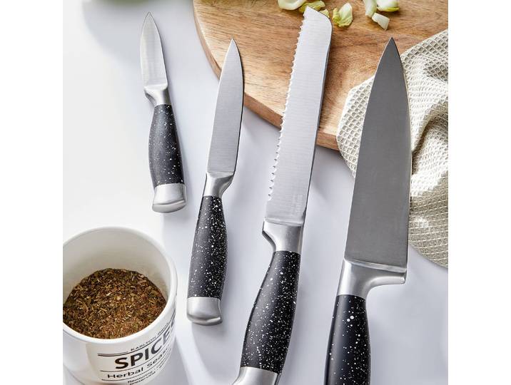 Messer-Set 4-teilig 22 x 3 x 39cm Silber/Silber