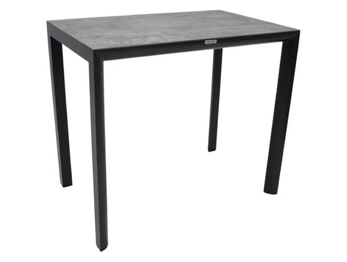 DEGAMO Bartisch Stehtisch Calais 70x110cm rechteckig, Aluminiumgestell anthrazit + Tischplatte ECP-Kunststoff Steinoptik, Outdoor, wetterfest