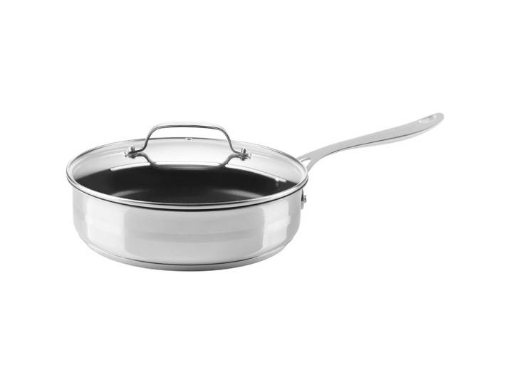 Tefal Schmorpfanne Jamie Oliver Cook Smart, Chromfarben, Metall, backofengeeignet,backofengeeignet, besonders hoher Rand, antihaftbeschichtet, Kochgeschirr, Pfannen, Bratpfannen