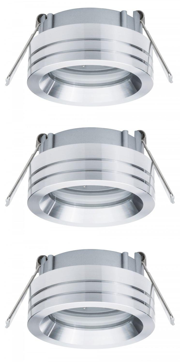 Paulmann 2Easy Premium Curl 3-delige inbouwspotset, verstelbaar, aluminium, 51mm