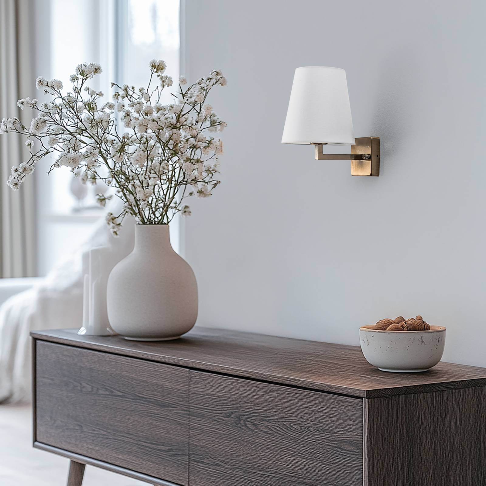 Wandlampe Profil Opviq, dimmbar, messing / gold, für Wohn- / Esszimmer, Metall, Wandleuchte, Wandlampe Innen