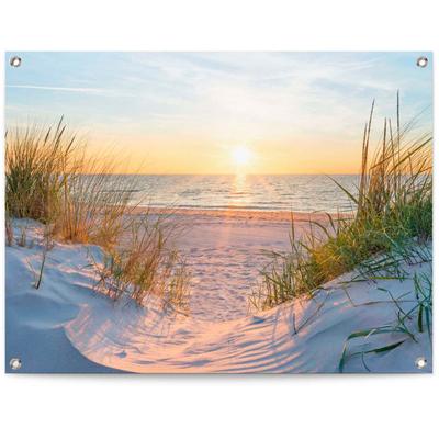 Poster REINDERS "Sonnenuntergang", beige (farbe bild(er): beige), B:80cm H:60cm T:0,1cm, Leinwand, Bilder, Poster