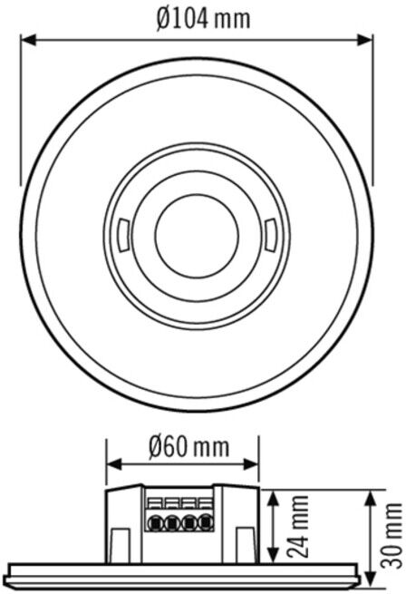 ESYLUX Détecteur de présence encastré rond blanc PD-FLAT (EP10428623)