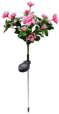 Inspired Living Solar Azalea Flower Garden Lights Waterproof LED Outdoor Landscape Lighting pink