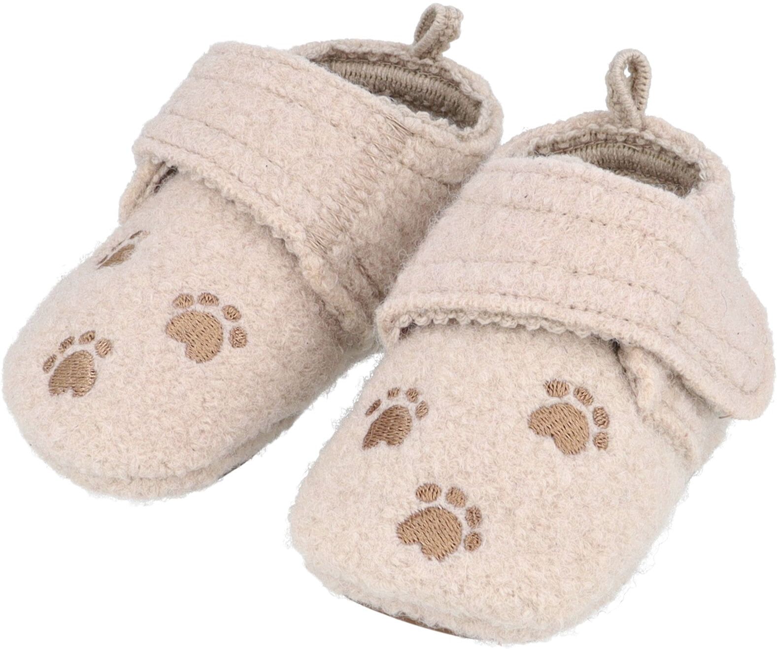 Lauflernschuh MAXIMO, Mädchen, Gr. 17/18, beige (beigemeliert), Obermaterial: 100% Wolle, Schuhe Lauflernschuh beigemeliert 17/18