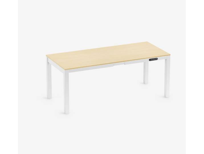 PRIMUS 4-Bein Schreibtisch Weiß Birke 1800 x 800 x 25 mm