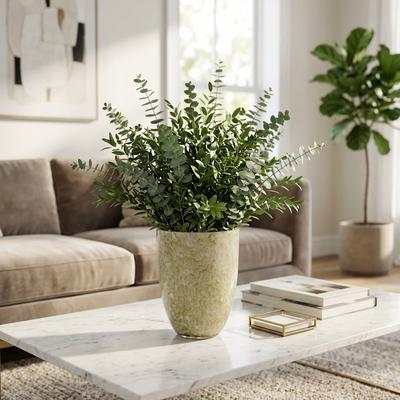 Sagebrook Home Glass Decorative Vase Textured Handcrafted Sculptural Statement Style