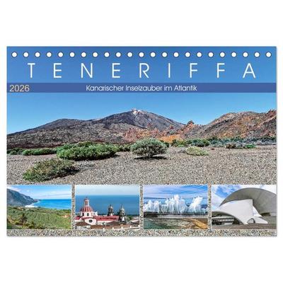 TENERIFFA Kanarischer Inselzauber im Atlantik (Tischkalender 2026 DIN A5 quer), CALVENDO Monatskalender