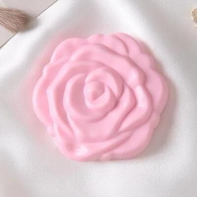 Uplift Essentials Retro Rose Compact Mirror Portable Double Sided Floral Pocket Mirror light Pink