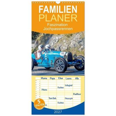 Familienplaner 2027 - Faszination Jochpassrennen mit 5 Spalten (Wandkalender, 21 x 45 cm) CALVENDO