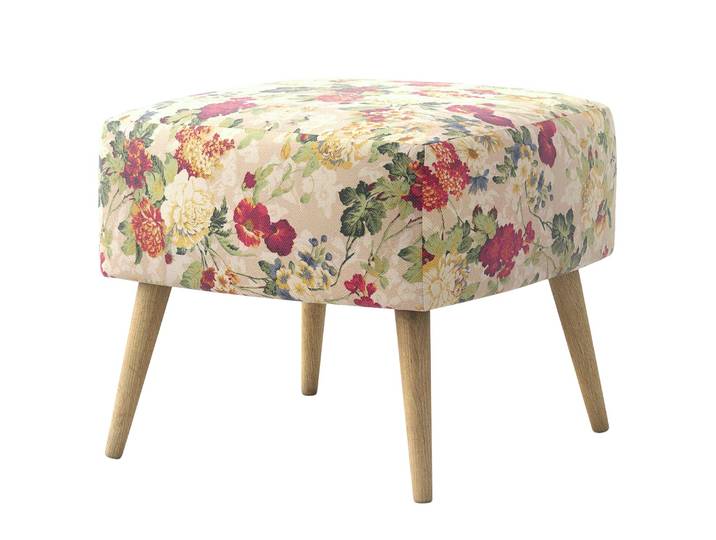 Polsterhocker 53 x 47 x 53cm Blau