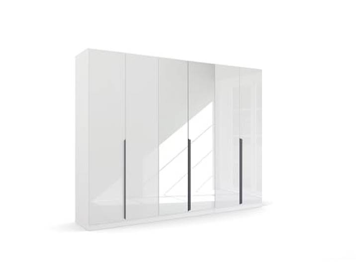 Rauch Möbel Quadra-Spin MODERN, Schrank, Farbe Glas Weiß/Weiß, Breite 271 cm