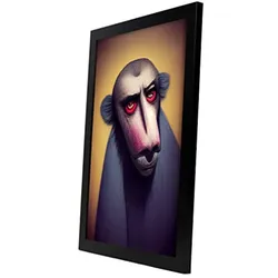 POSTER Set mit 4 Neugierig Tier im T Burton Goth Stil A3 Schwarzer Rahmen