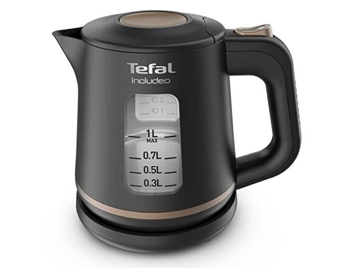 Tefal Includeo waterkoker 1 L, antikalkfilter, 360° voet, zwart KI5338