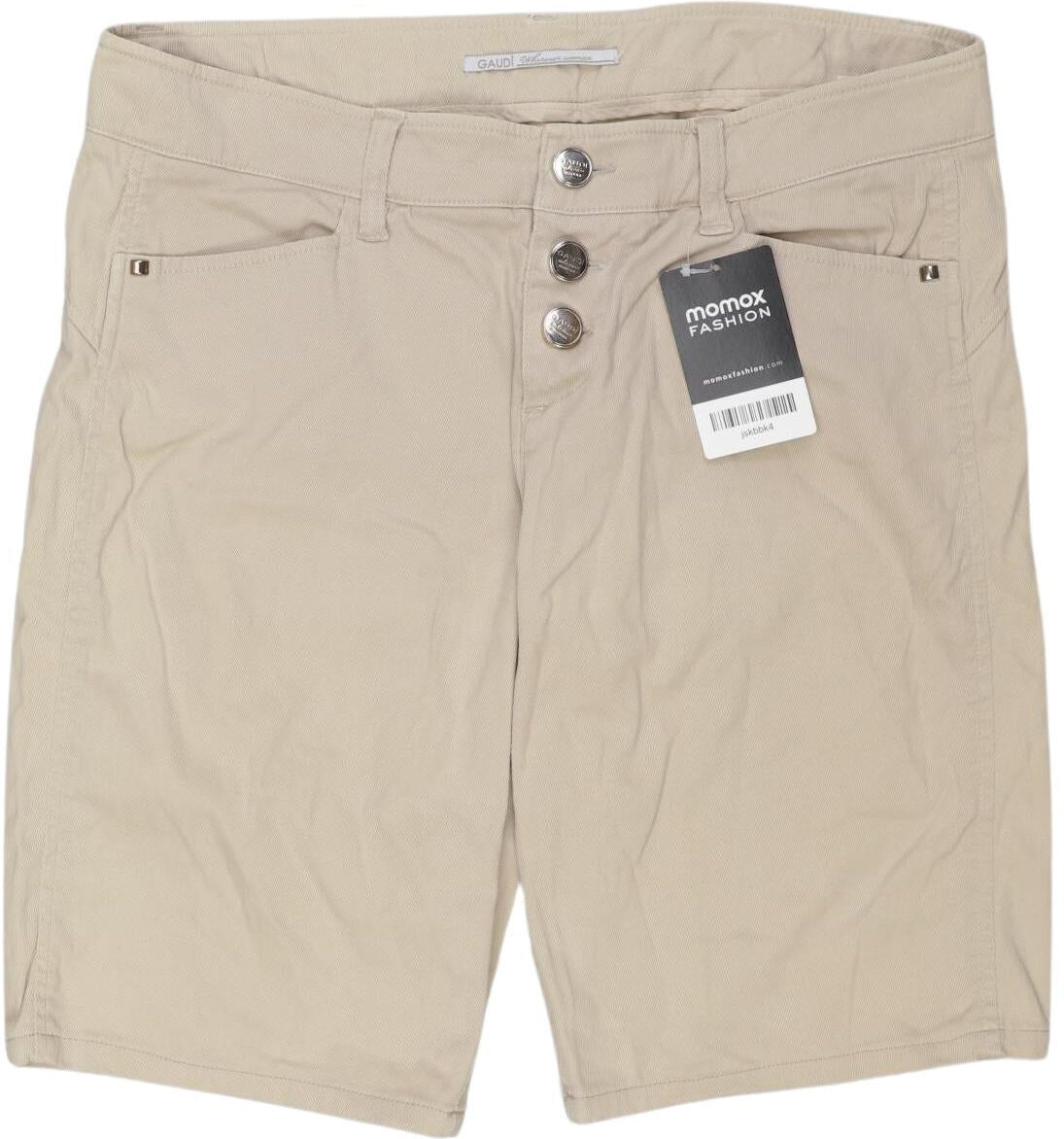 Gaudi Damen Shorts, Beige, Gr. EU 36 (IT 42), Baumwolle / Elasthan - Second Hand