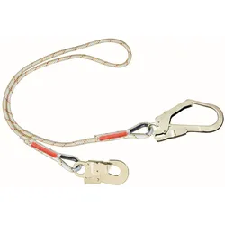 3M PROTECTA Halteseil, Länge: 2 m, Kernmantelseil 10,5 mm, Karabiner AJ565, Öffnungsweite 17 mm und Karabiner AJ595 Öffnungsweite 50 mm, 2,0 m