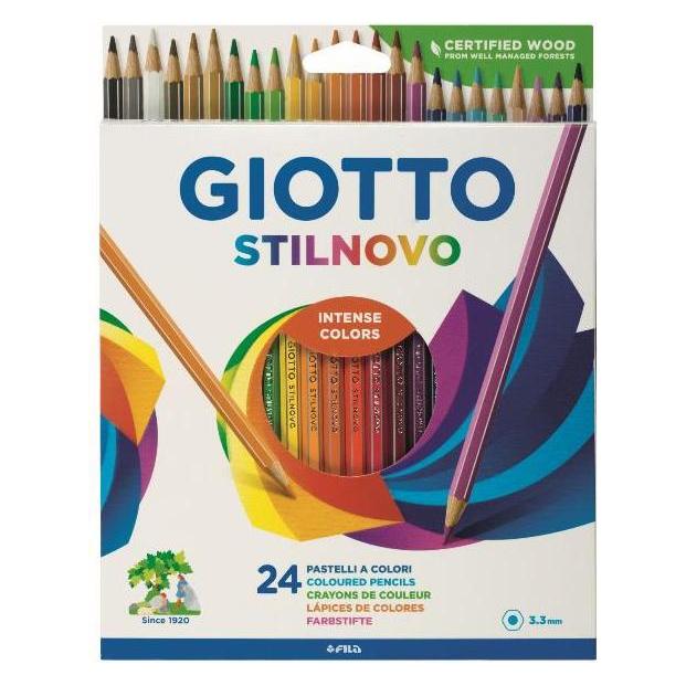 Giotto Farbstifte Stilnovo Kartonbox Mehrfarbig, 24 Stück (24x) (256600)