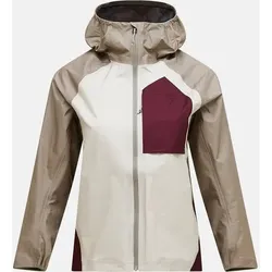 PEAK PERFORMANCE Damen Jacke W Trail 3L Hipe Jacket-SAND FOG-AVID BEI, Größe L in Braun Braun
