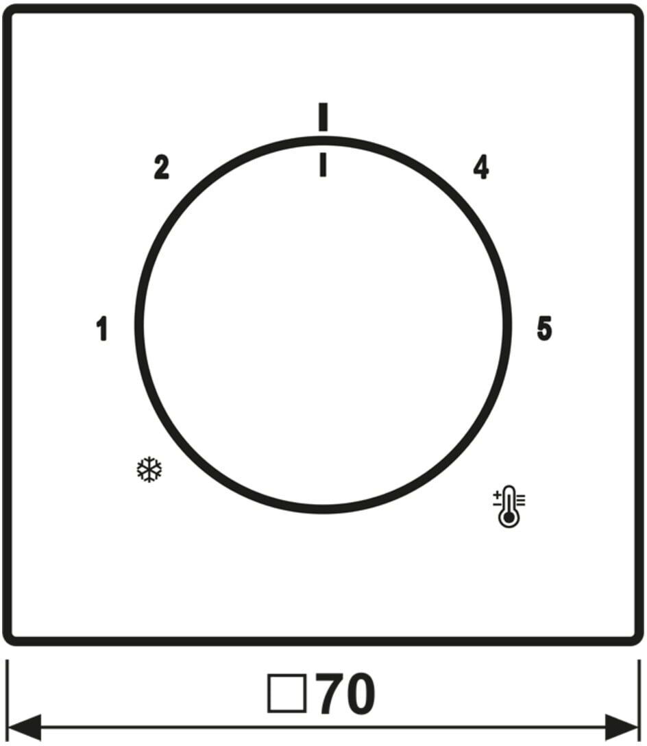 Jung Abdeckung Raumtemp.Regler ES 1749 Edelstahl (ES1749)