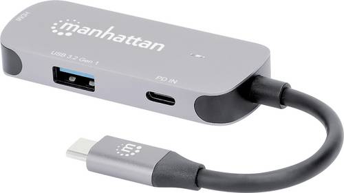 Manhattan Notebook Dockingstation 190299 inkl. Ladefunktion, USB-C Power Delivery