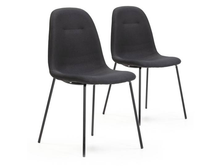 STUHL 2er-Set Brenda Schwarz