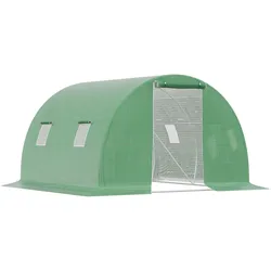 Outsunny Foliengewächshaus begehbares Polytunnel 3 x 3 m Gewächshaus