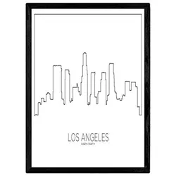 POSTER Los Angeles Skyline A3 Rahmenlos