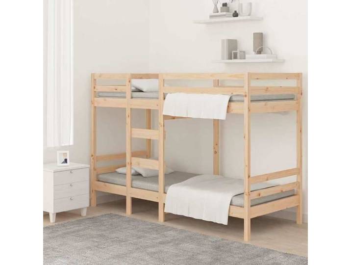 Magnifique Lit superposé sans matelas 90x190 cm bois de pin massif - design polyvalent - pour maison - Brun 40.54 kg 2026_713035