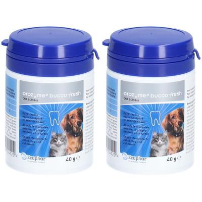 Ecuphar Orozyme Bucco-Fresh PlaqueOff f.Hund/Katze 2x 2x1x40 g Pulver