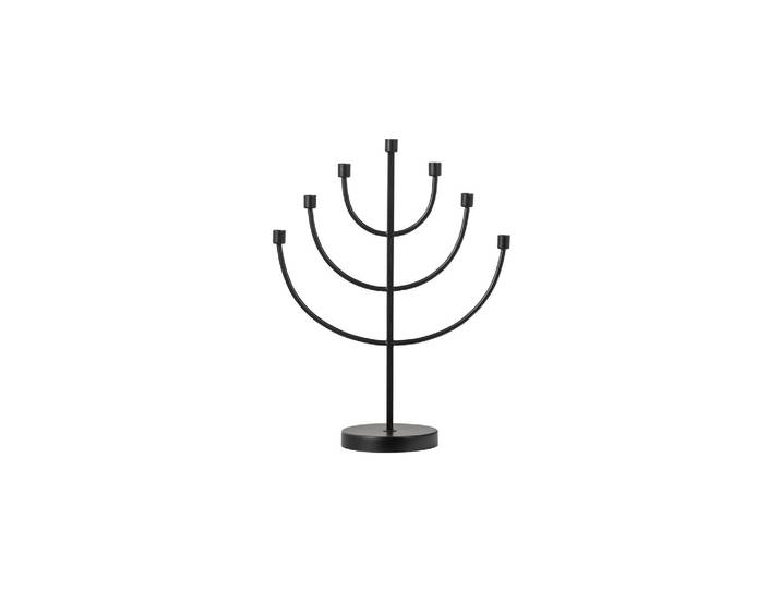 Bougeoir en métal noir, chandelier, 7 bougies - Woood, Sterre - 4