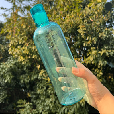 Inspire Essentials HydraTrack Leakproof Water Bottle With Time Scale 700ml green