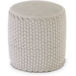 Hocker Sitzhocker Merino Pouf indoor outdoor ø40 H45cm Sitzpouf nachfüllbar : silbergrau