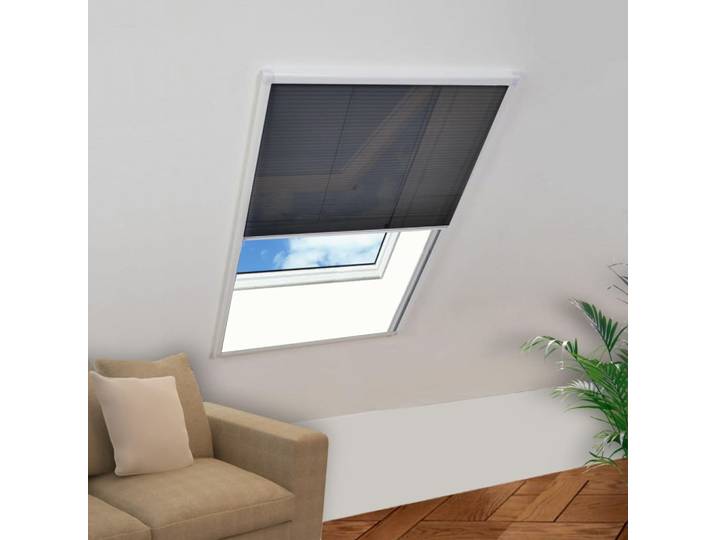 Moustiquaire plissée pour fenêtre, en aluminium, 60x80cm, plusieurs tailles disponibles, anti-poussière et anti-insectes, couverture en maille multifonctionnelle