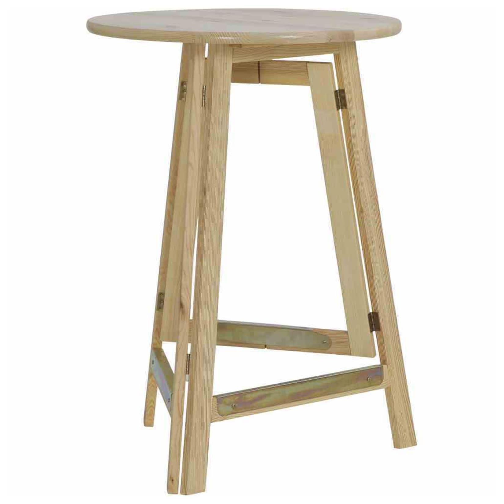 Fun Star Stehtisch Ø 78 cm, komplett aus Kiefernholz Gestell klappbar