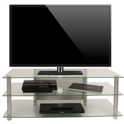 TV Möbel Sideboard Fernseh Rack Alu Glas Zumbo