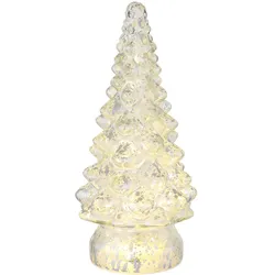 Globo LED-Dekoleuchte Tannenbaum Glas Silber 21 cm
