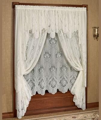 Touch of Class Vanessa Long Swag Valance Pair 72 x 63, 72 x 63, Ivory